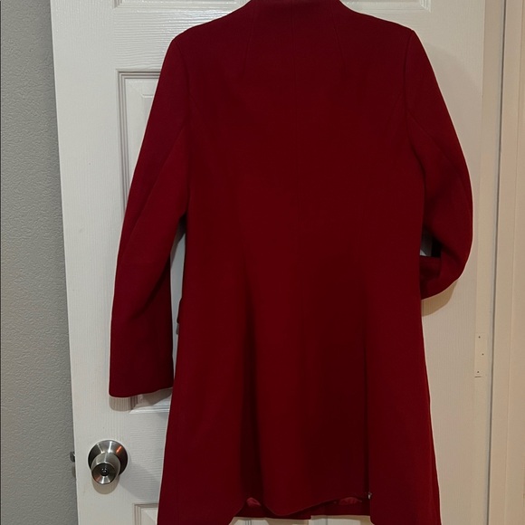 Allegra K Women's Red A-line Mid-Long Peacoat size:M retail $79 - Picture 3 of 9